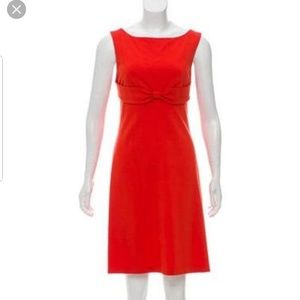 Diane Von Furstenberg Orange Bow Dress